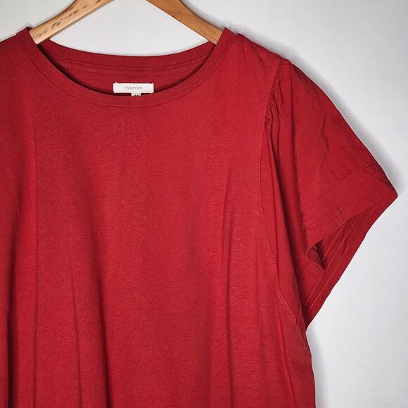 🌻3 for $18 Maurices Red Short Sleeve T shirt Top Women's Size 1X - Picture 2 of 4